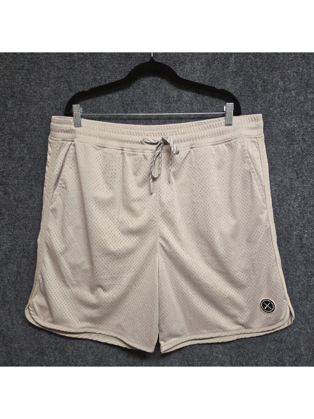 CUTS Clothing Short Mens 2XL Beige Mesh Shorts Athletic Gym Training Gym Casual